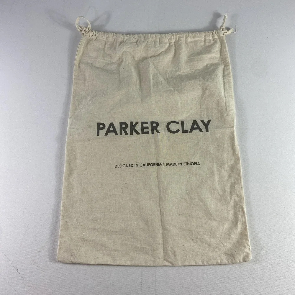 Parker Clay Dust Bag Drawstring Canvas Pouch Purse Tote Storage Large 18x25